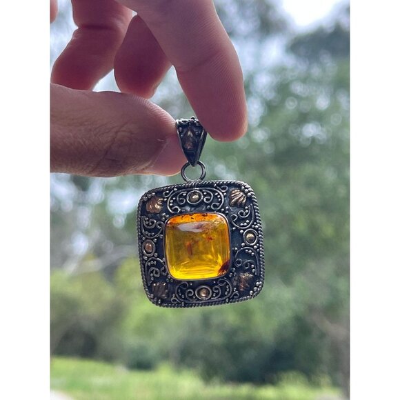 18k Gold and Sterling Silver Pendant Vintage Suarti Signed - Picture 2 of 5